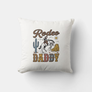 Rodeo Daddy Vintage Western Cowboy Shirt Design_1 Kissen