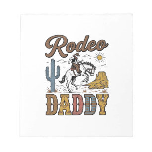 Rodeo Daddy Vintage Western Cowboy Shirt Design_1 Notizblock