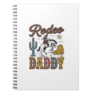 Rodeo Daddy Vintage Western Cowboy Shirt Design_1 Notizblock