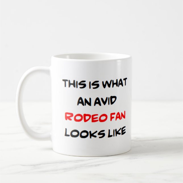 Rodeo-Fan, avid Kaffeetasse (Links)