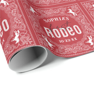 Rodeo Geburtstagsparty Bandana Pattern Geschenkpapier