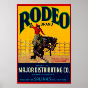 Rodeo Gemüse LabelSalinas, CA Poster