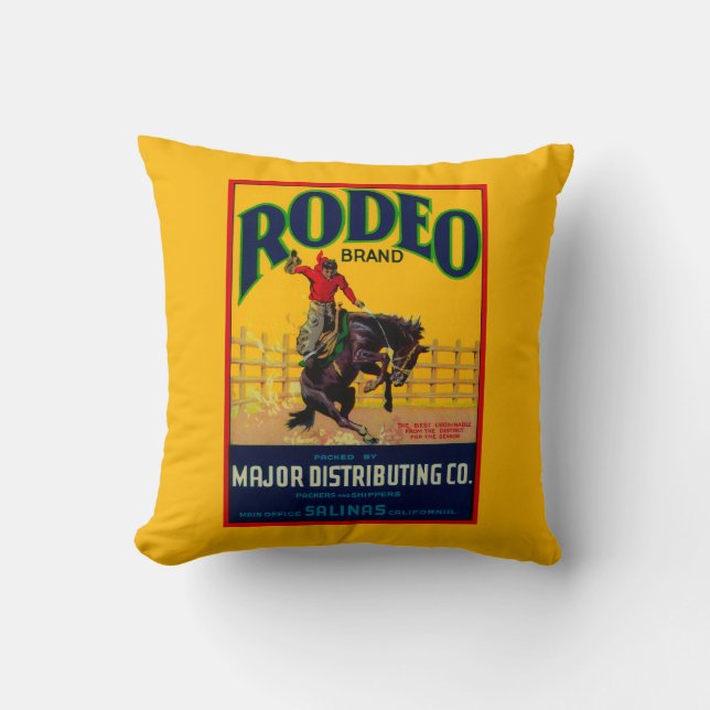 Rodeo GemüseLabelSalinas, CA Kissen (Vorderseite)
