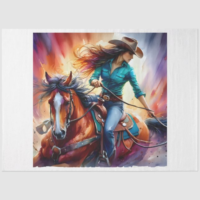 Rodeo Girl Seidenpapier (Vorderseite)