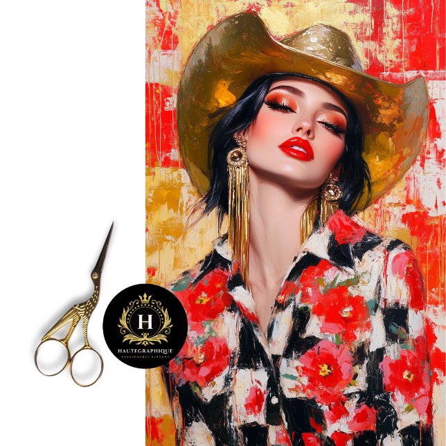 Rodeo Glam Western Cowgirl Decoupage Seidenpapier (Von Creator hochgeladen)