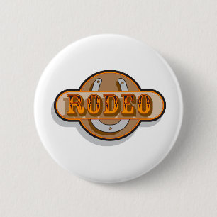 Rodeo Horseshoe Button