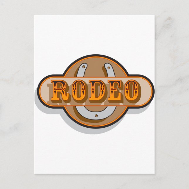 Rodeo Horseshoe Postkarte (Vorderseite)