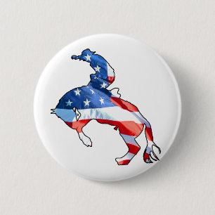Rodeo ist Amerika - Bronco Riding Button