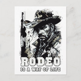 RODEO ist eine Art, Vintage Cowboy-Redewendungen z Postkarte