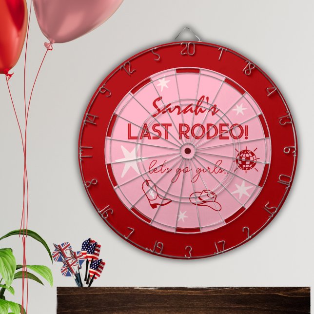 Rodeo Junggeselinnen-Abschied Sign Dartboard Dartscheibe (Von Creator hochgeladen)