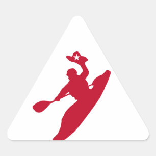 Rodeo Kayak Dreieckiger Aufkleber