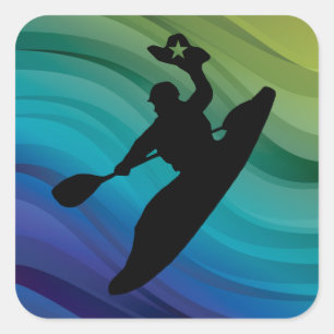 Rodeo Kayak Quadratischer Aufkleber