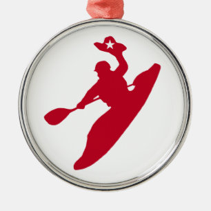 Rodeo Kayak Silbernes Ornament