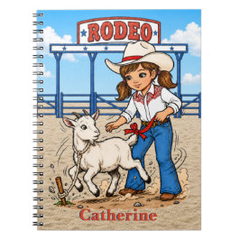 Rodeo Kid Cowgirl Ziege Band Ziehen Benutzerdefini Notizblock