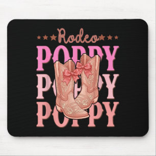 Rodeo Klatschmohn rosa Stiefel Kokette Cowgirl Geb Mousepad