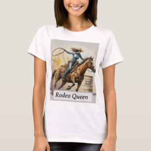 Rodeo Königin Barrel Racing Cowgirl Aquarell T-Shirt