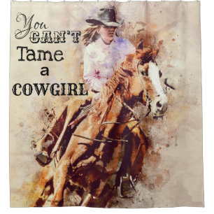 Rodeo können Sie einen CowgirlDuschvorhang nicht Duschvorhang