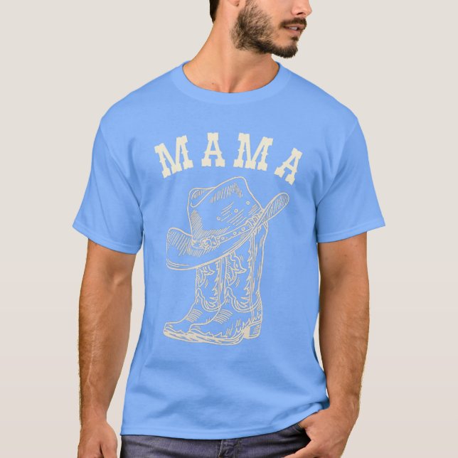 Rodeo Mama Western Cowboy Birthday Boy Family Matc T-Shirt (Vorderseite)