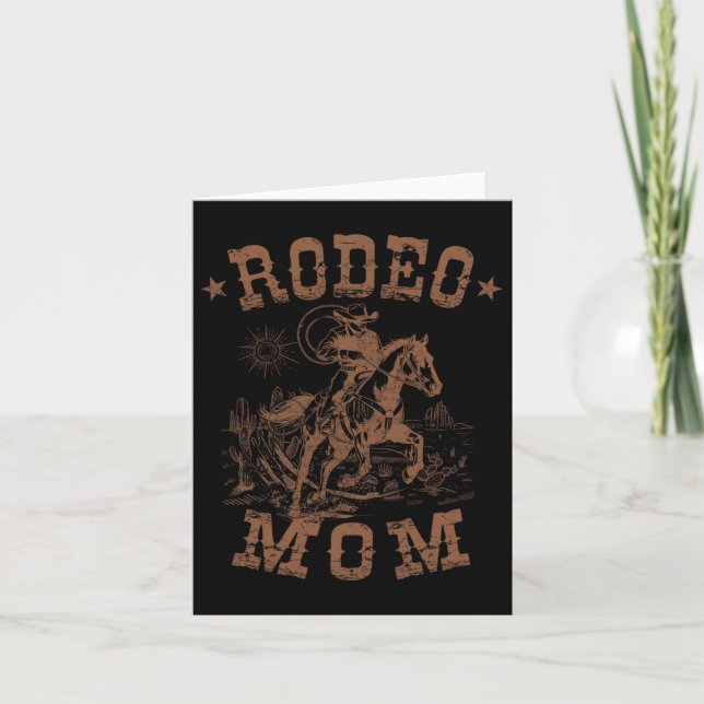 Rodeo Mama Western Cowboy Mommy Familie Matching M Karte (Vorderseite)
