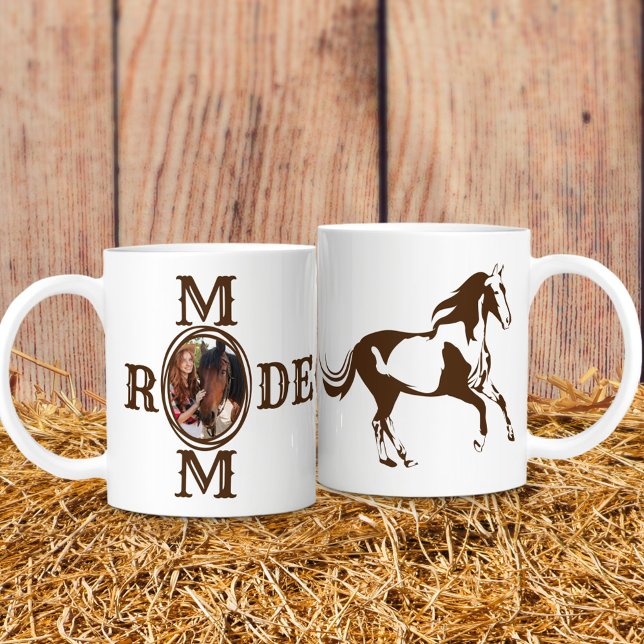 Rodeo Mama Western Horse Cowgirl Foto Kaffeetasse (Von Creator hochgeladen)