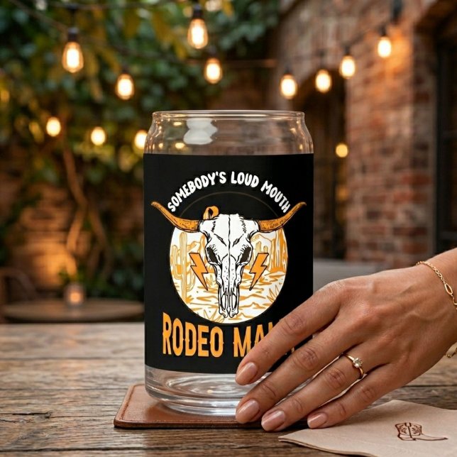 Rodeo Mama | Western Muttertag Einzigartig Dosenglas (Von Creator hochgeladen)