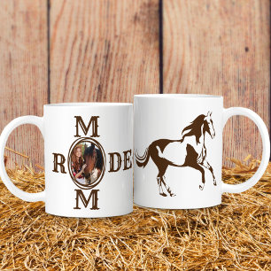 Rodeo-Mutter Western-Pferd Cowgirl-Foto Kaffeetasse