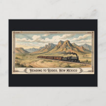 Rodeo, New Mexico - Vintage-Postkarte eines Zuges