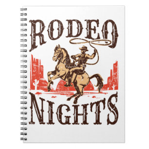 Rodeo Nights Cowboy Cowgirl Western Country Notizblock