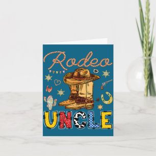 Rodeo Onkel Western Geburtstag Cowboy Passende Fam Karte