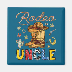 Rodeo Onkel Western Geburtstag Cowboy passende Fam Magnet