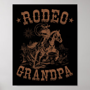 Rodeo-Opa Western-Cowboy-Familien-Passende Vater Poster