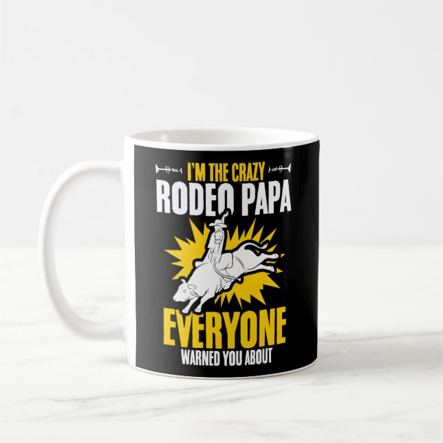 Rodeo Papa Bull Racing Bull Racing Cow Rodeo Bull Kaffeetasse (Links)