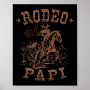 Rodeo Papi Western Cowboy Familie passend zum Vate Poster