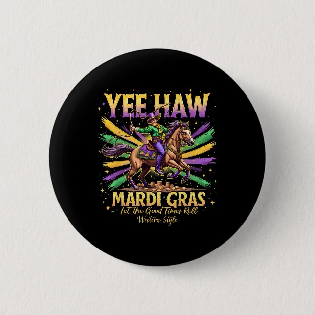 Rodeo Parade Festivals Tracht Vintag Yee Haw Button (Vorderseite)