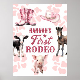 Rodeo Pink Birthday Poster
