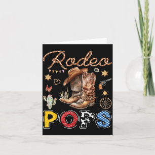 Rodeo Pops Western Cowboy Geburtstags-Matching-Fam Karte