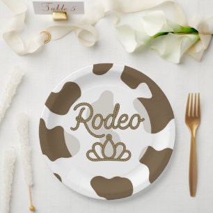 Rodeo Queen Country Western Tiara Crown Party Pappteller