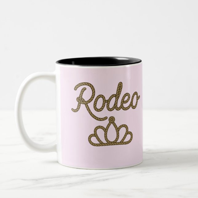 Rodeo Queen Country Western Tiara Crown Zweifarbige Tasse (Links)