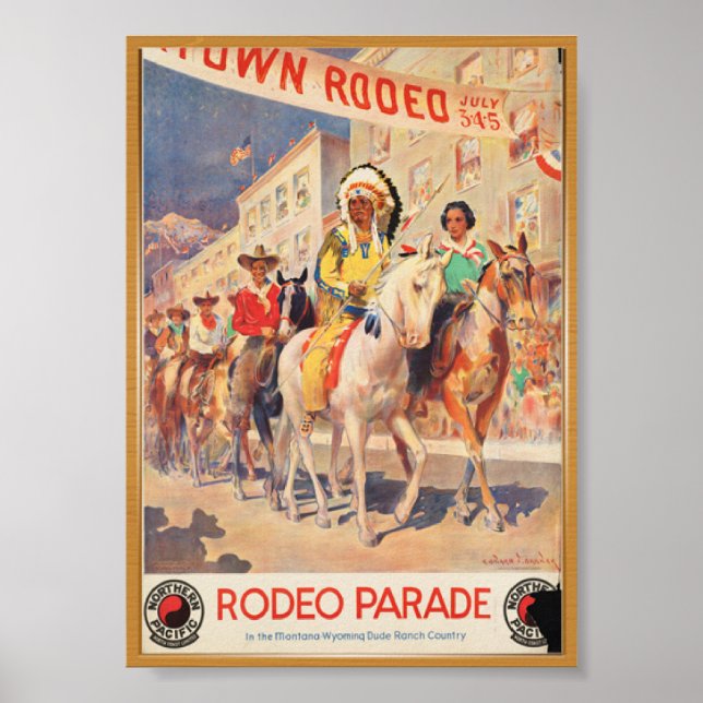Rodeo-Reiseposter Poster (Vorne)