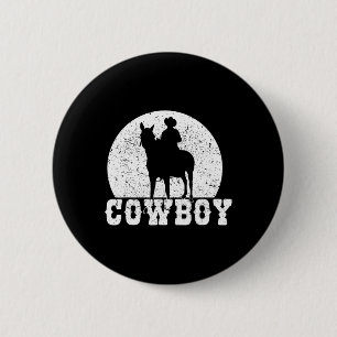 Rodeo Reiter Cowboy Reitsport Grafik Button