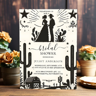 Rodeo Retro Pferd Rustikales Western Brautparty Einladung