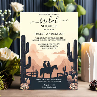 Rodeo Retro Rustikales Western Brautparty Einladung