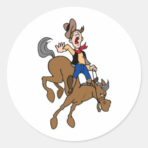Rodeo Rider Runder Aufkleber