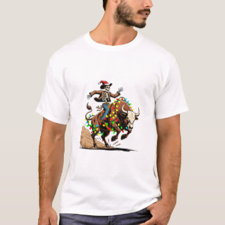 Rodeo Santa Lustiger Weihnachts Cowboy Feiertags H T-Shirt