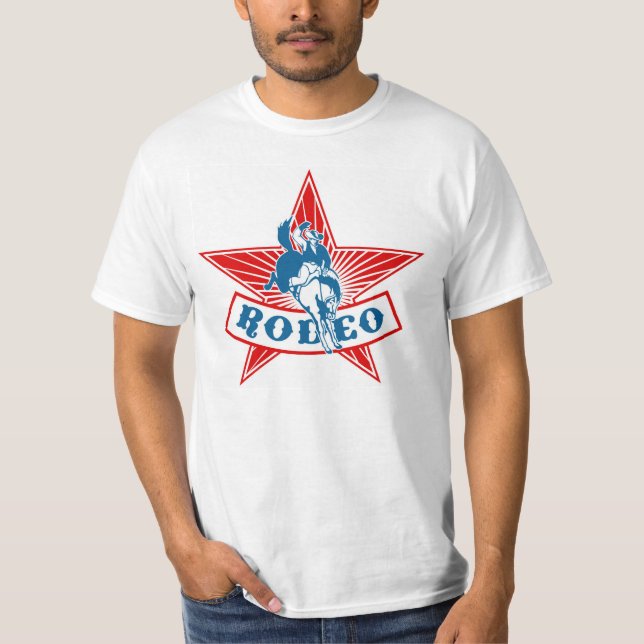 Rodeo-Stern-Cowboy-Wert-T - Shirt (Vorderseite)