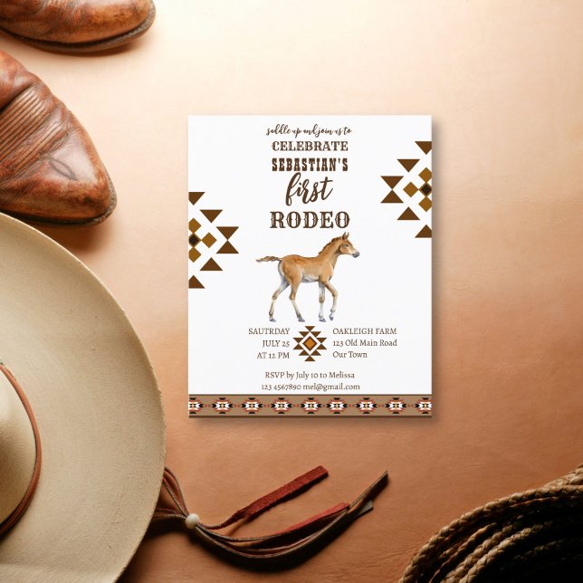 Rodeo - Südwestlicher Cowboypferd - Einladung (Von Creator hochgeladen)