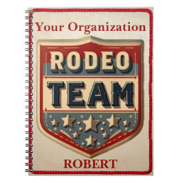 Rodeo-Team Notizbuch mit individuellem Namen Notizblock