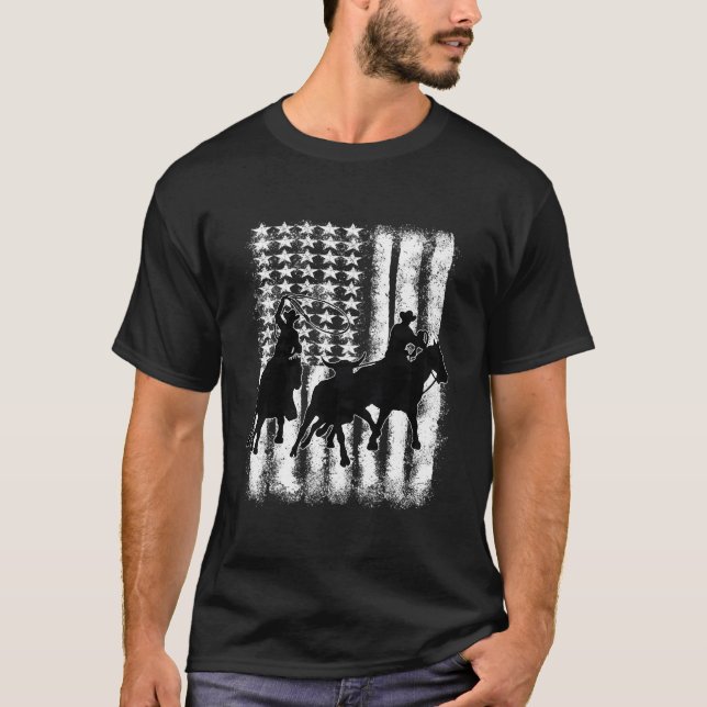 Rodeo Team Roping Not Grunge T-Shirt (Vorderseite)
