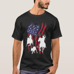 Rodeo Team Roping Reitsport Reitführer T-Shirt