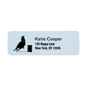 Rodeo-Thema-Cowgirl-Fass, das Silhouette läuft